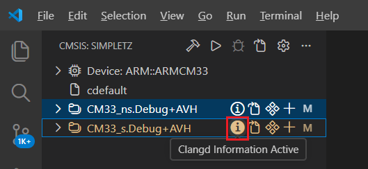 Select the active project for clangd