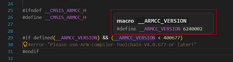 Compiler-specific conditional code in the editor