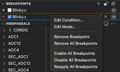 BREAKPOINTS section