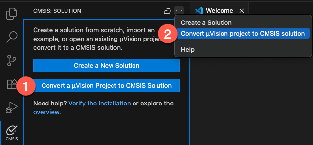 Convert from CMSIS view