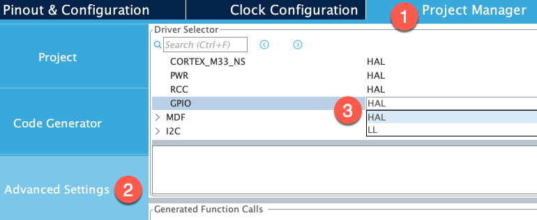 Make STM32CubeMX generate the cgen.yml file