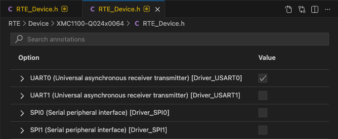RTE_Device.h file in configuration wizard view