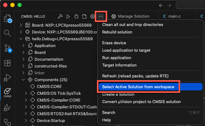Views and More Actions icon
